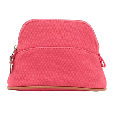 エルメス ボリードポーチミニミニ キャンバス ポーチ マゼンタ シルバー