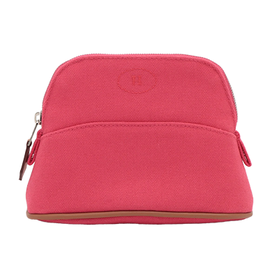 エルメス ボリードポーチミニミニ キャンバス ポーチ マゼンタ シルバー