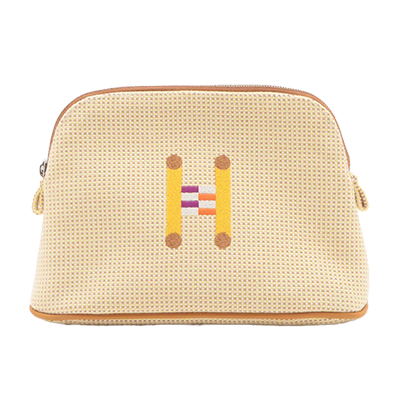 エルメス ボリードポーチミニ キャンバス ポーチ クリーム シルバー