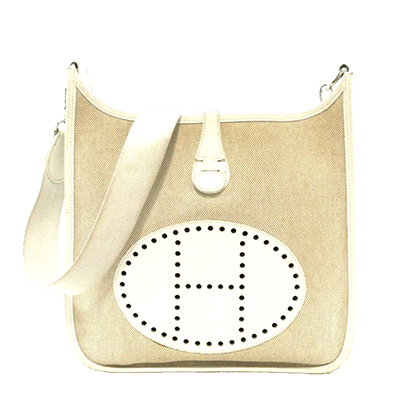 エルメス エブリンPM ベージュ×白 トワルアッシュ×レザー
