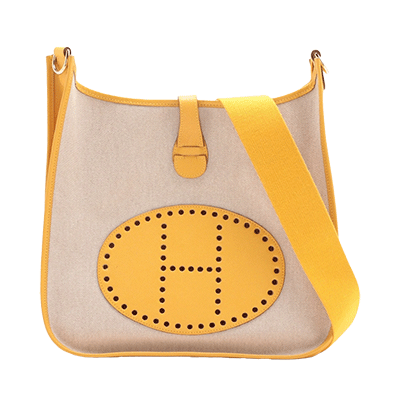 エルメス エブリン1 29 PM トワルアッシュ×クシュベル ジョーヌ ゴールド