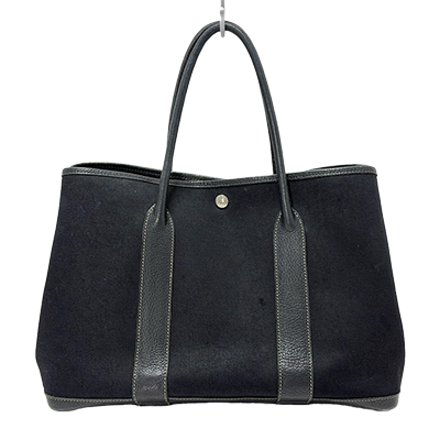 エルメス ガーデンパーティPM 黒 トワルオフィシエ×レザー