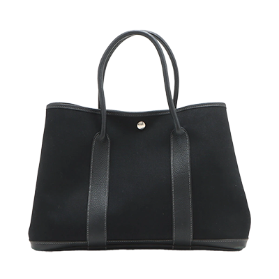 エルメス ガーデンパーティ36 PM トワルオフィシエ×ネゴンダ ブラック シルバー