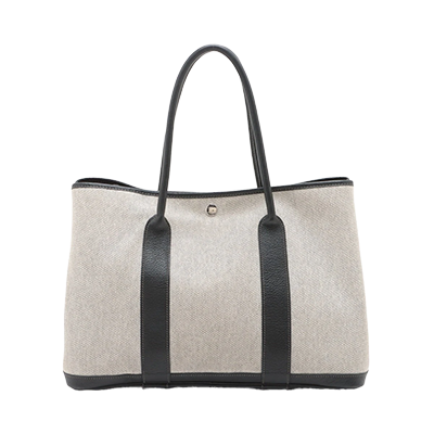 エルメス ガーデンパーティ36 PM ブッフル×トワルアッシュ ブラック シルバー