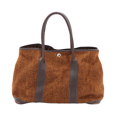 エルメス ガーデンパーティ36 PM ロカバールウール×ネゴンダ ブラウン シルバー