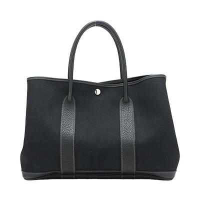 エルメス ガーデンパーティ36 PM トワルオフィシエ×ネゴンダ ブラック シルバー