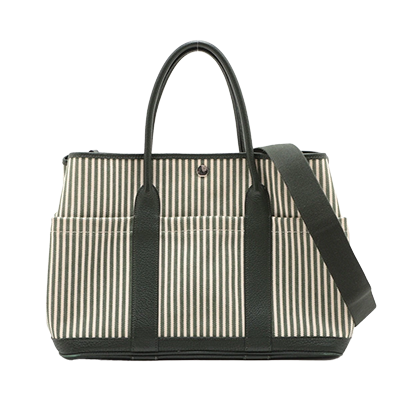 エルメス ガーデンパーティ36 PM ポケット トワルリーガ×ネゴンダ ヴェールアングレ シルバー