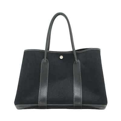 エルメス ガーデンパーティ36 PM トワルオフィシエ×ネゴンダ ブラック シルバー