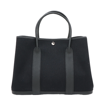 エルメス ガーデンパーティ36 PM トワルオフィシエ×ネゴンダ ブラック シルバー