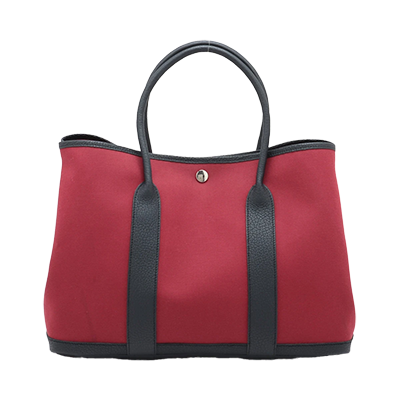 エルメス ガーデンパーティ36 PM トワルオフィシエ×ネゴンダ ルビー×ローズバブルガム×ブルーインディゴ シルバー