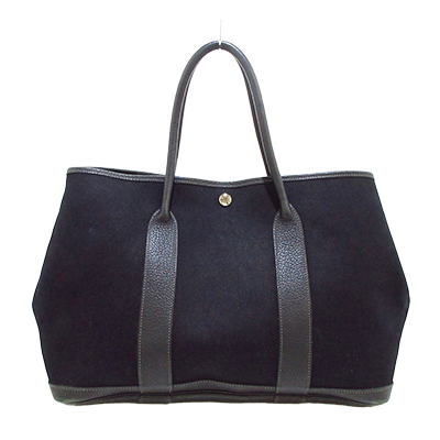 エルメス ガーデンパーティPM 黒 トワルオフィシエ×レザー