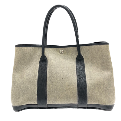 エルメス ガーデンパーティPM グレー×黒 トワルアッシュ×ブッフル