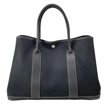 エルメス ガーデンパーティPM 黒 トワルオフィシエ×レザー