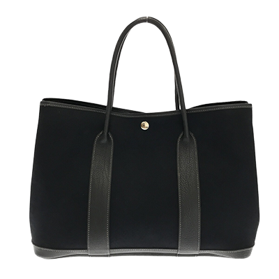 エルメス ガーデンパーティPM 黒 トワルオフィシエ×レザー