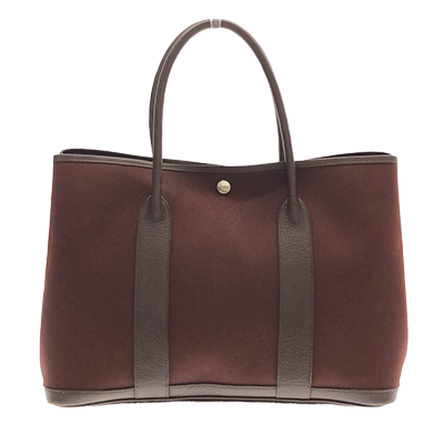 エルメス ガーデンパーティPM ボルドー トワルオフィシエ×レザー