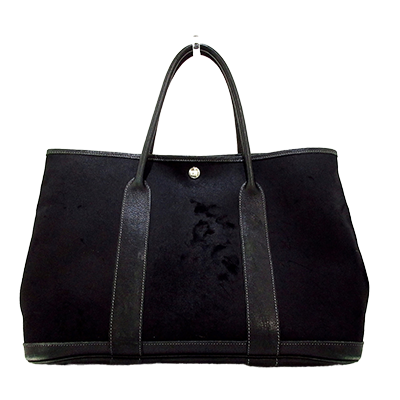 エルメス ガーデンパーティPM 黒 トワルオフィシエ×レザー