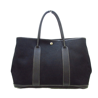 エルメス ガーデンパーティPM 黒 トワルオフィシエ×レザー
