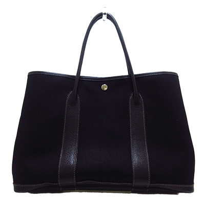 エルメス ガーデンパーティPM 黒 トワルオフィシエ×レザー