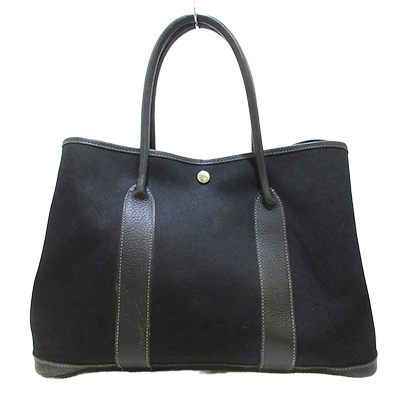 エルメス ガーデンパーティPM 黒 トワルオフィシエ×レザー