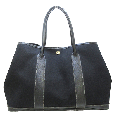 エルメス ガーデンパーティPM 黒 トワルオフィシエ×レザー