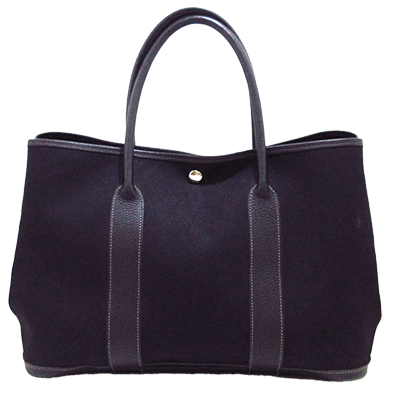 エルメス ガーデンパーティPM 黒 トワルオフィシエ×レザー