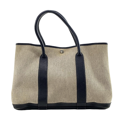 エルメス ガーデンパーティPM アイボリー×黒	 トワルアッシュ×レザー