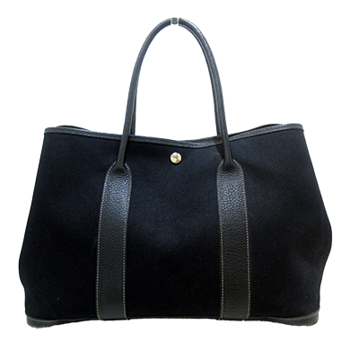 エルメス ガーデンパーティPM 黒 トワルオフィシエ×レザー