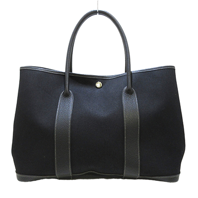 エルメス ガーデンパーティPM 黒 トワルオフィシエ×レザー