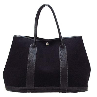 エルメス ガーデンパーティPM 黒 トワルオフィシエ×レザー