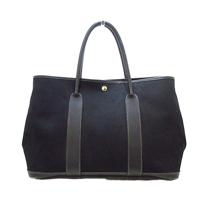 エルメス ガーデンパーティPM 黒 トワルオフィシエ×レザー