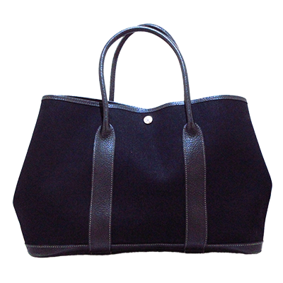 エルメス ガーデンパーティPM 黒 トワルオフィシエ×レザー