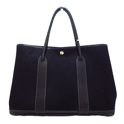 エルメス ガーデンパーティPM 黒 トワルオフィシエ×レザー