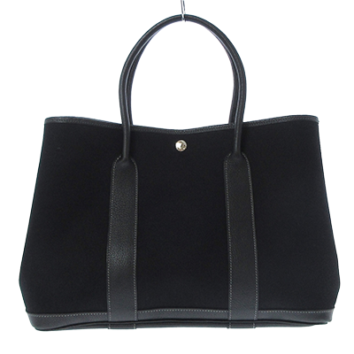 エルメス ガーデンパーティPM 黒 トワルオフィシエ×レザー