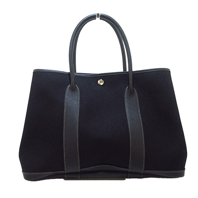 エルメス ガーデンパーティPM 黒 トワルオフィシエ×レザー