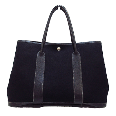 エルメス ガーデンパーティPM 黒 トワルオフィシエ×レザー
