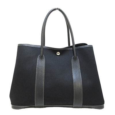 エルメス ガーデンパーティPM 黒 トワルオフィシエ×レザー