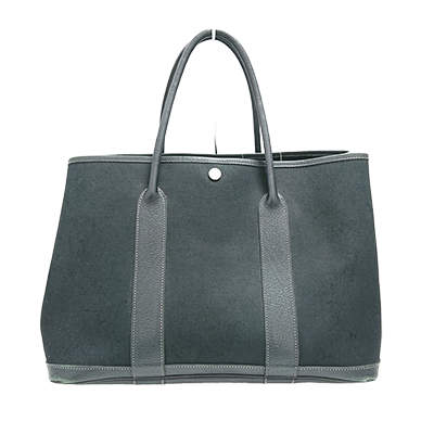 エルメス ガーデンパーティPM 黒 トワルオフィシエ×レザー