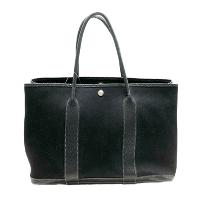 エルメス ガーデンパーティPM 黒 トワルオフィシエ×レザー