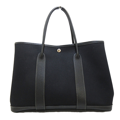 エルメス ガーデンパーティPM 黒 トワルオフィシエ×レザー