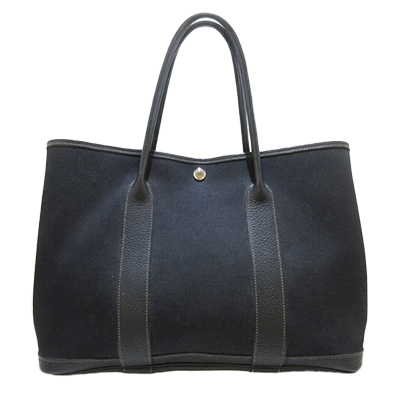 エルメス ガーデンパーティPM 黒 トワルオフィシエ×レザー