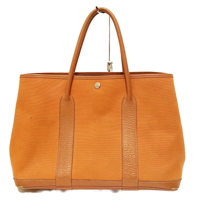 エルメス ガーデンパーティPM オレンジ トワルオフィシエ×レザー