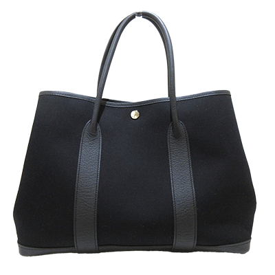 エルメス ガーデンパーティPM 黒 トワルオフィシエ×レザー