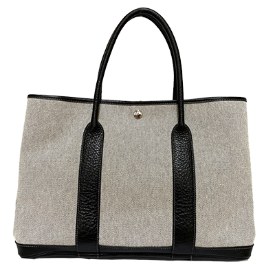 エルメス ガーデンパーティPM 白×黒 トワルアッシュ×トゴ
