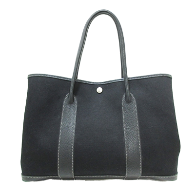 エルメス ガーデンパーティPM 黒 トワルオフィシエ×レザー