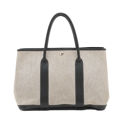 エルメス ガーデンパーティ36 PM ブッフル×トワルアッシュ ブラック シルバー