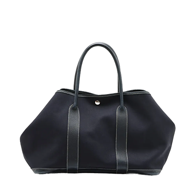 エルメス ガーデンパーティ36 PM トワルオフィシエxネゴンダ ブルー シルバー