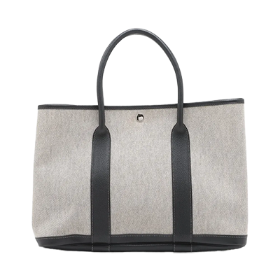 エルメス ガーデンパーティ36 PM トワルアッシュxブッフル ブラック シルバー