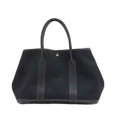 エルメス ガーデンパーティ36 PM トワルオフィシエxブッフル ブラック シルバー