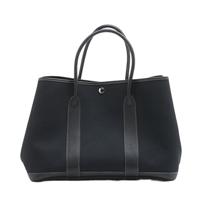 エルメス ガーデンパーティ36 PM トワルオフィシエ×ネゴンダ ブラック シルバー