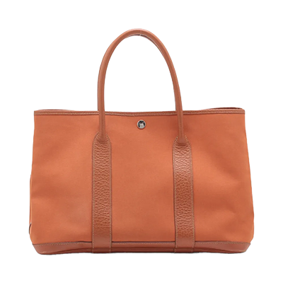 エルメス ガーデンパーティ36 PM トワルオフィシエxブッフル オレンジ シルバー